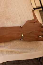 Silver-tone polished cuff bracelet, view 7 of 7