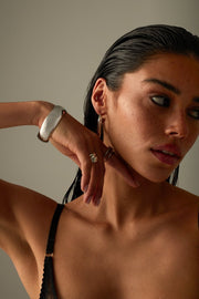 Silver-tone wide smooth cuff bracelet, view 6 of 8