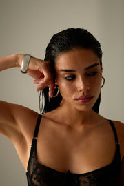 Silver-tone wide smooth cuff bracelet, view 8 of 8