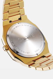 Solid case back of the octagonal watch