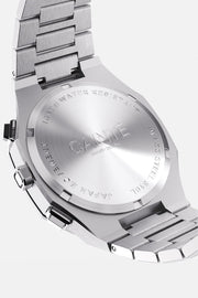 Solid case back of the octagonal watch
