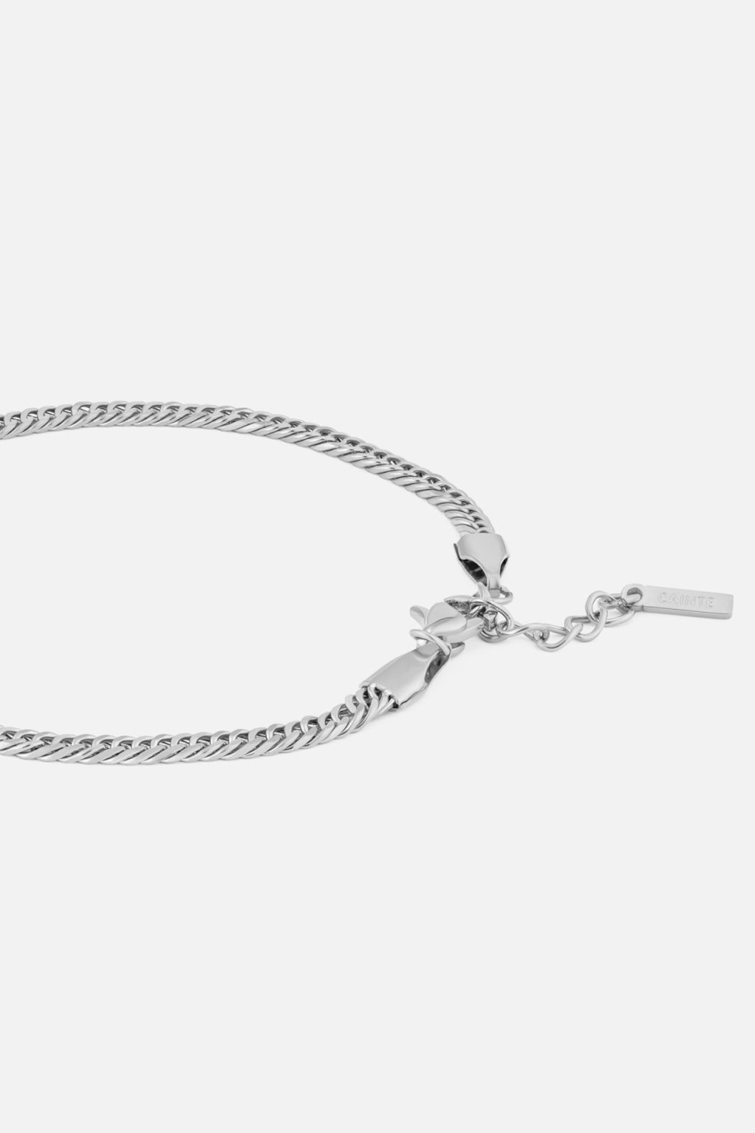 Silver-tone 3 mm cuban link bracelet, view 3 of 4