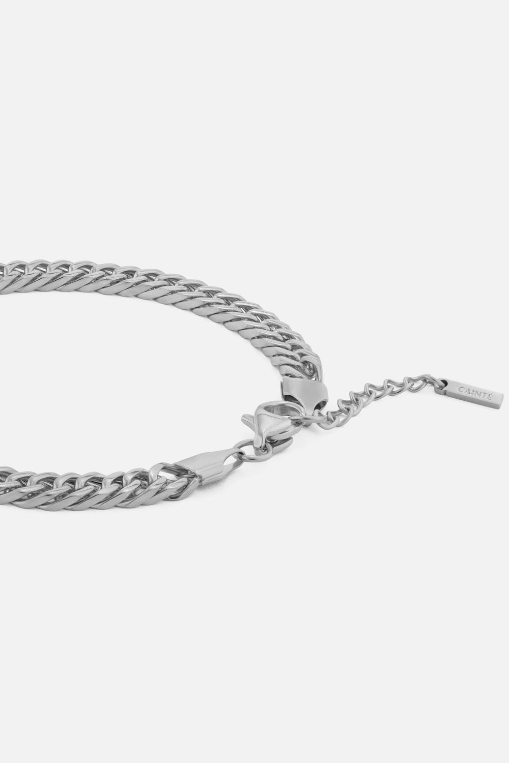 Silver-tone 5 mm cuban link bracelet, view 3 of 4