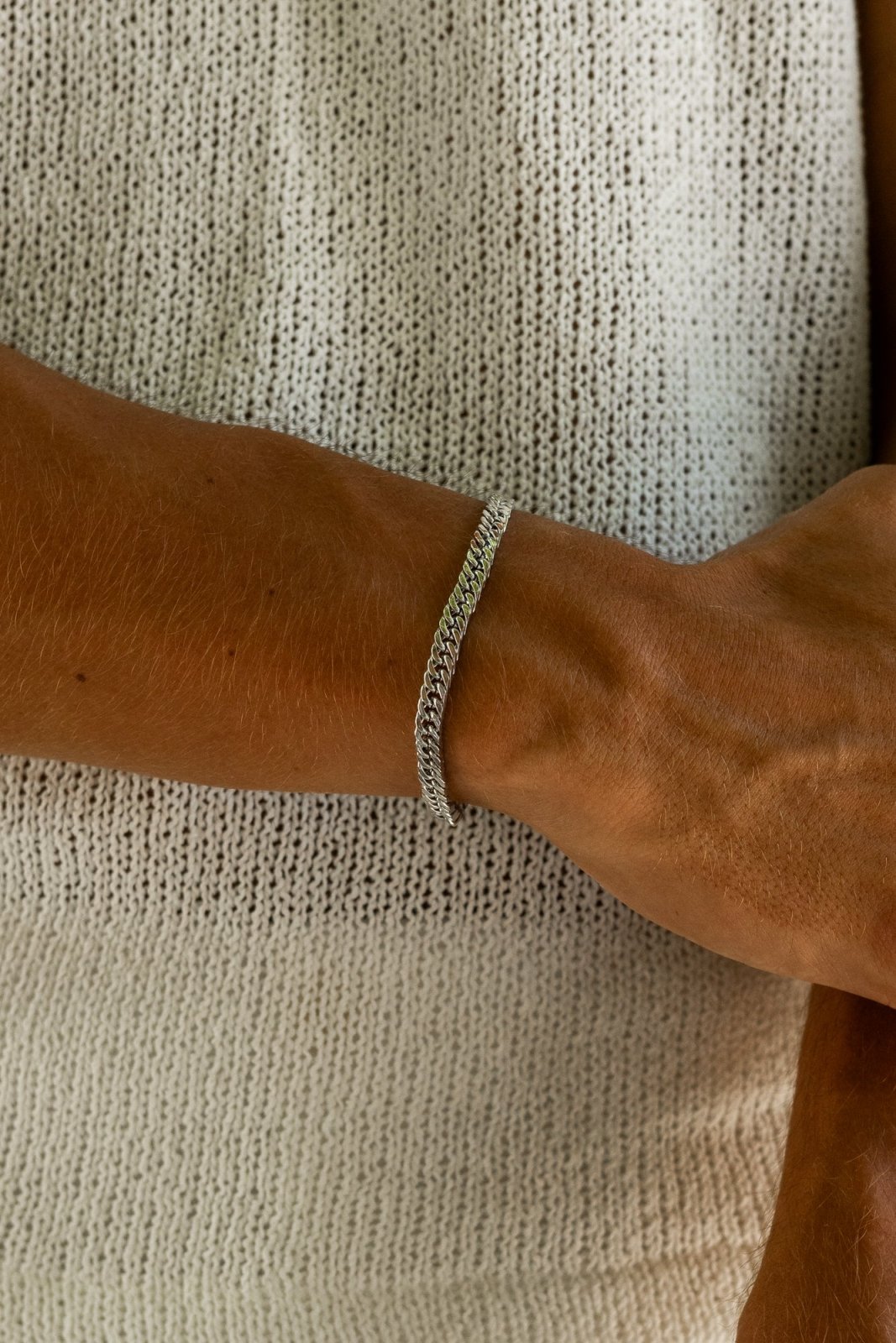 Silver-tone 5 mm cuban link bracelet, view 2 of 4