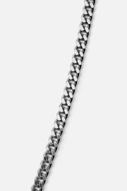 Silver-tone 5 mm cuban link chain necklace, view 3 of 5