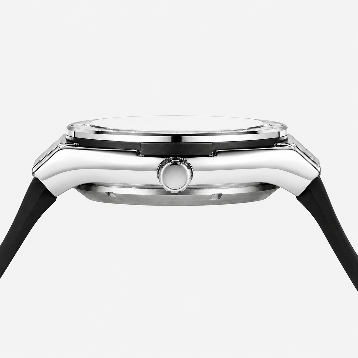 Side profile of the steel case