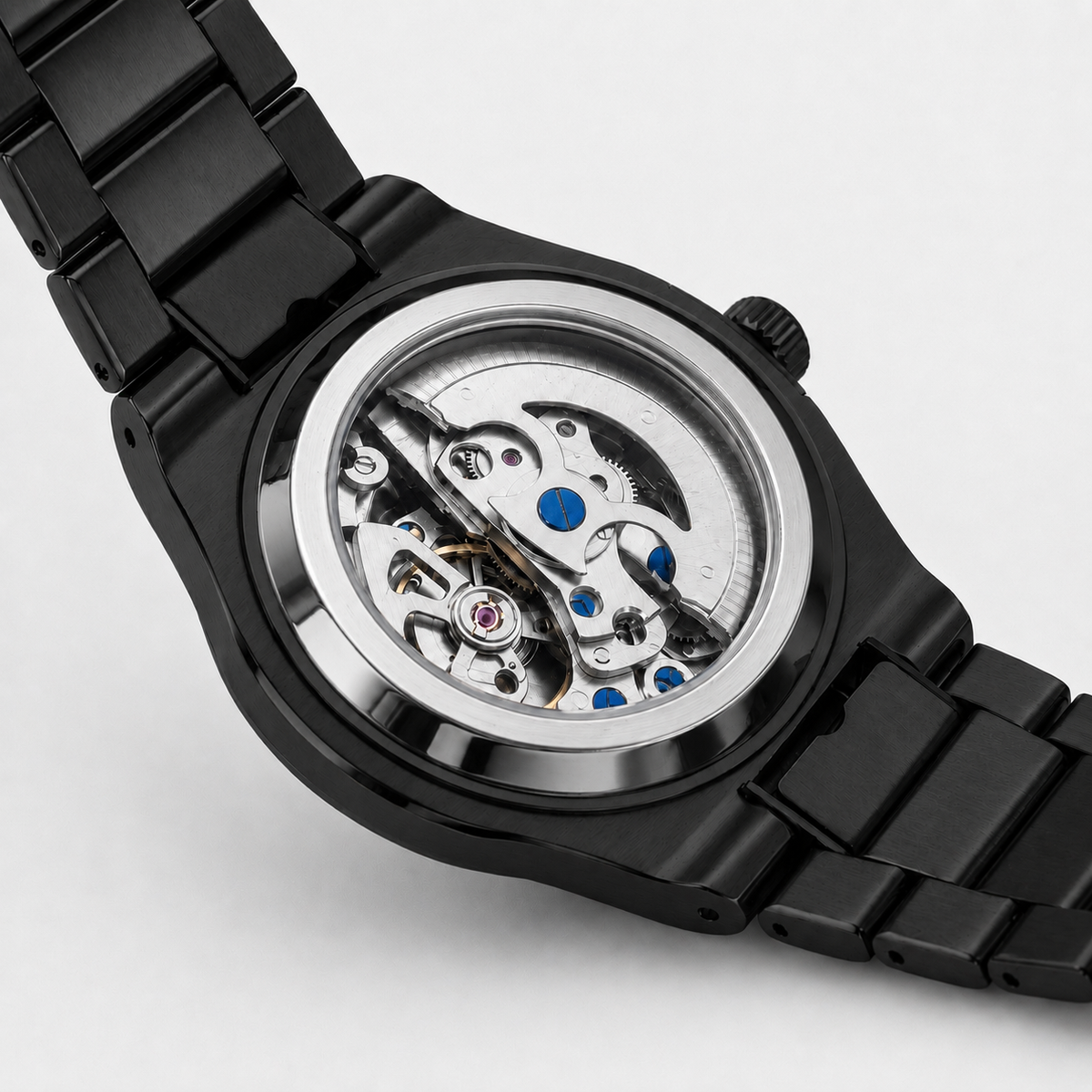 Display back with automatic rotor