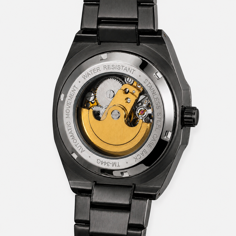 Display back with gold-tone rotor