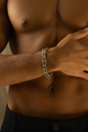 Silver-tone 12 mm chunky chain bracelet, view 7 of 8