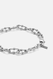 Silver-tone 7 mm chain bracelet, view 3 of 5