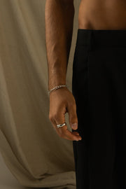 Silver-tone 7 mm chain bracelet, view 4 of 5