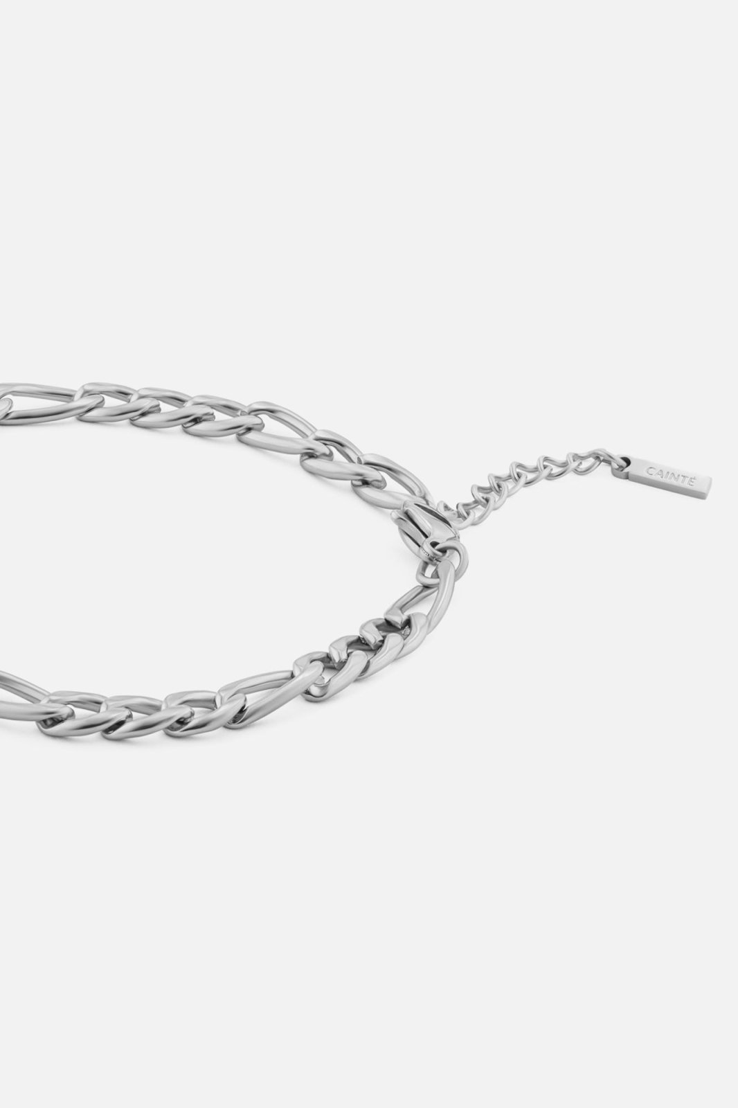 Silver-tone 5 mm figaro chain bracelet, view 3 of 4