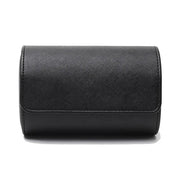 Closed black textured two-watch roll