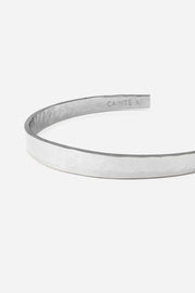 Silver-tone narrow flat cuff bracelet, view 5 of 6