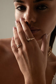 Silver-tone slim knot ring, view 7 of 8