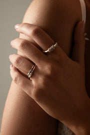 Silver-tone slim knot ring, view 4 of 8