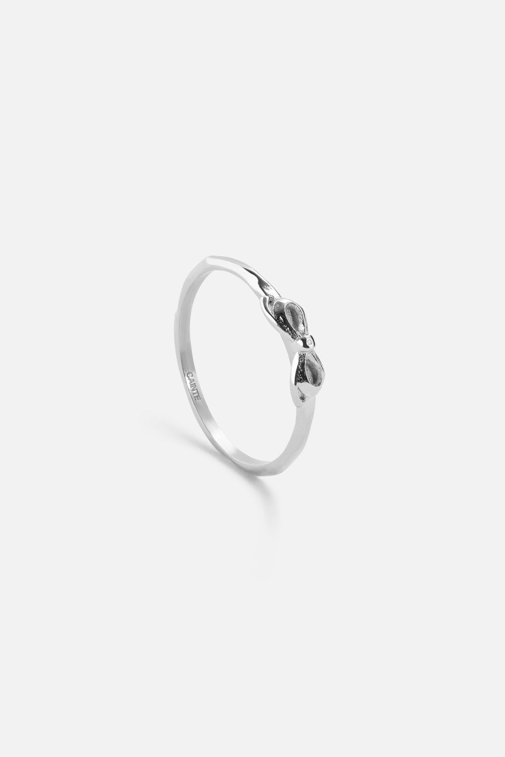 Silver-tone slim knot ring, view 3 of 8