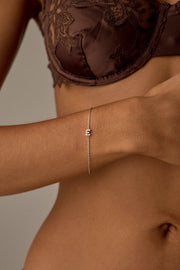 Silver-tone initial bracelet, view 7 of 9