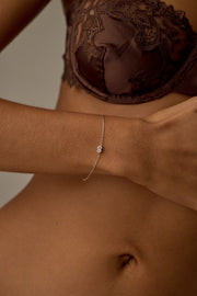Silver-tone initial bracelet, view 9 of 9