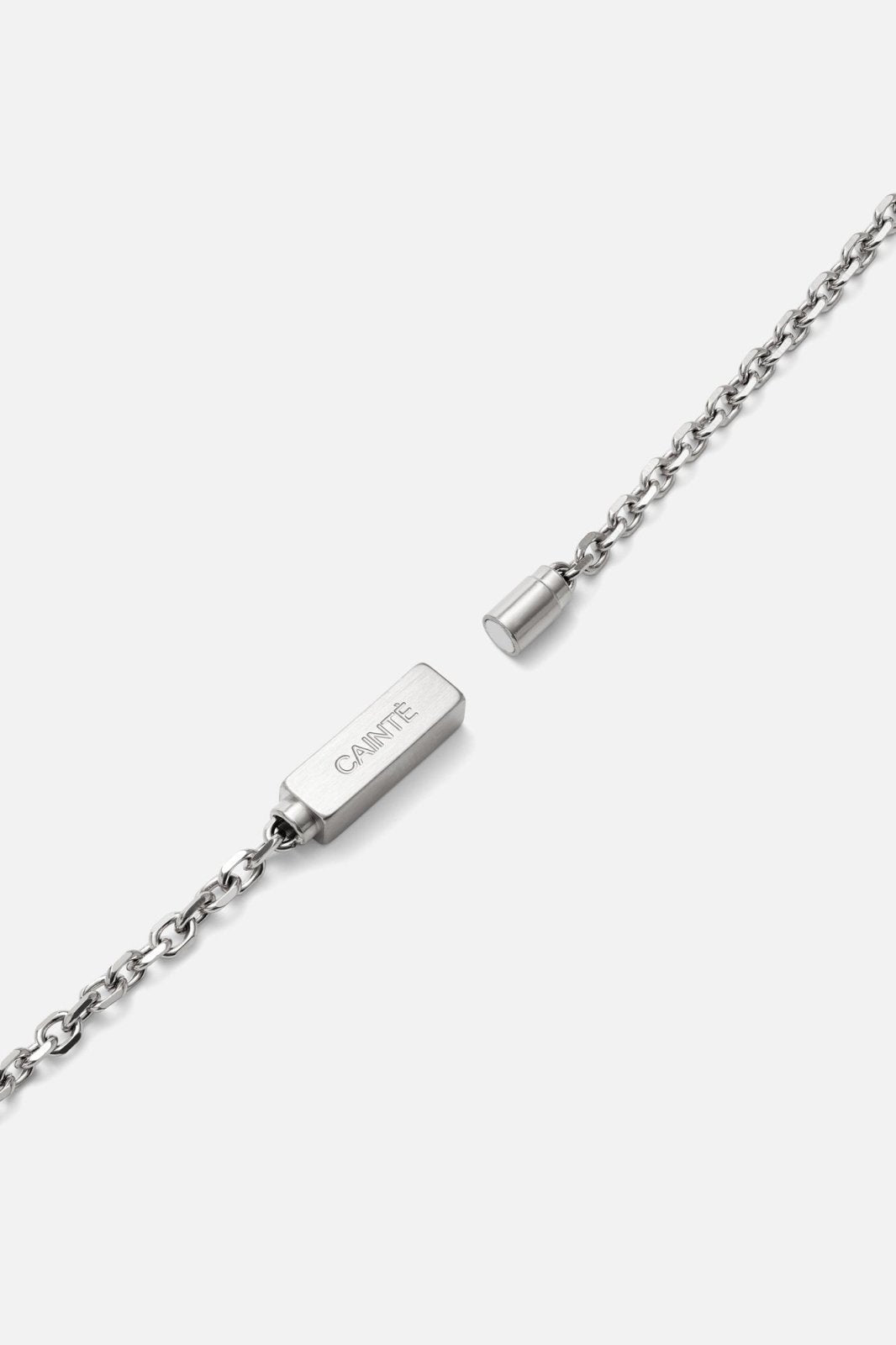 Silver-tone chain necklace with a brushed bar, view 3 of 6