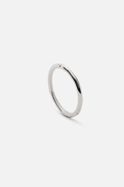 Silver-tone thin band ring, view 5 of 6
