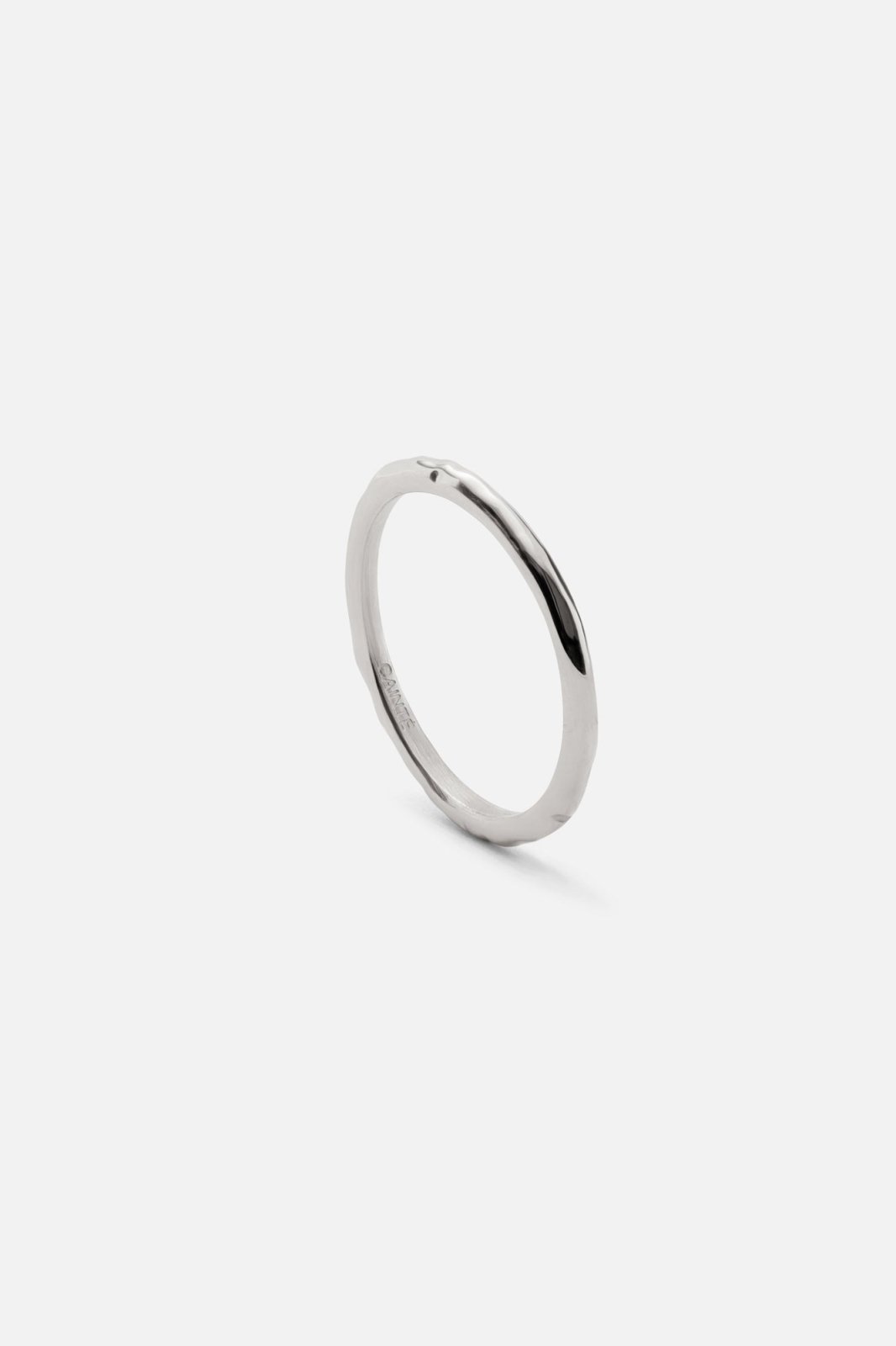 Silver-tone thin band ring, view 5 of 6