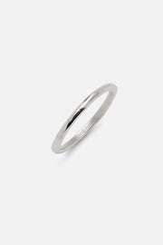Silver-tone thin band ring, view 3 of 6