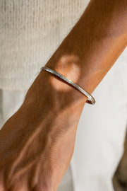 Silver-tone thin flat cuff, view 4 of 4