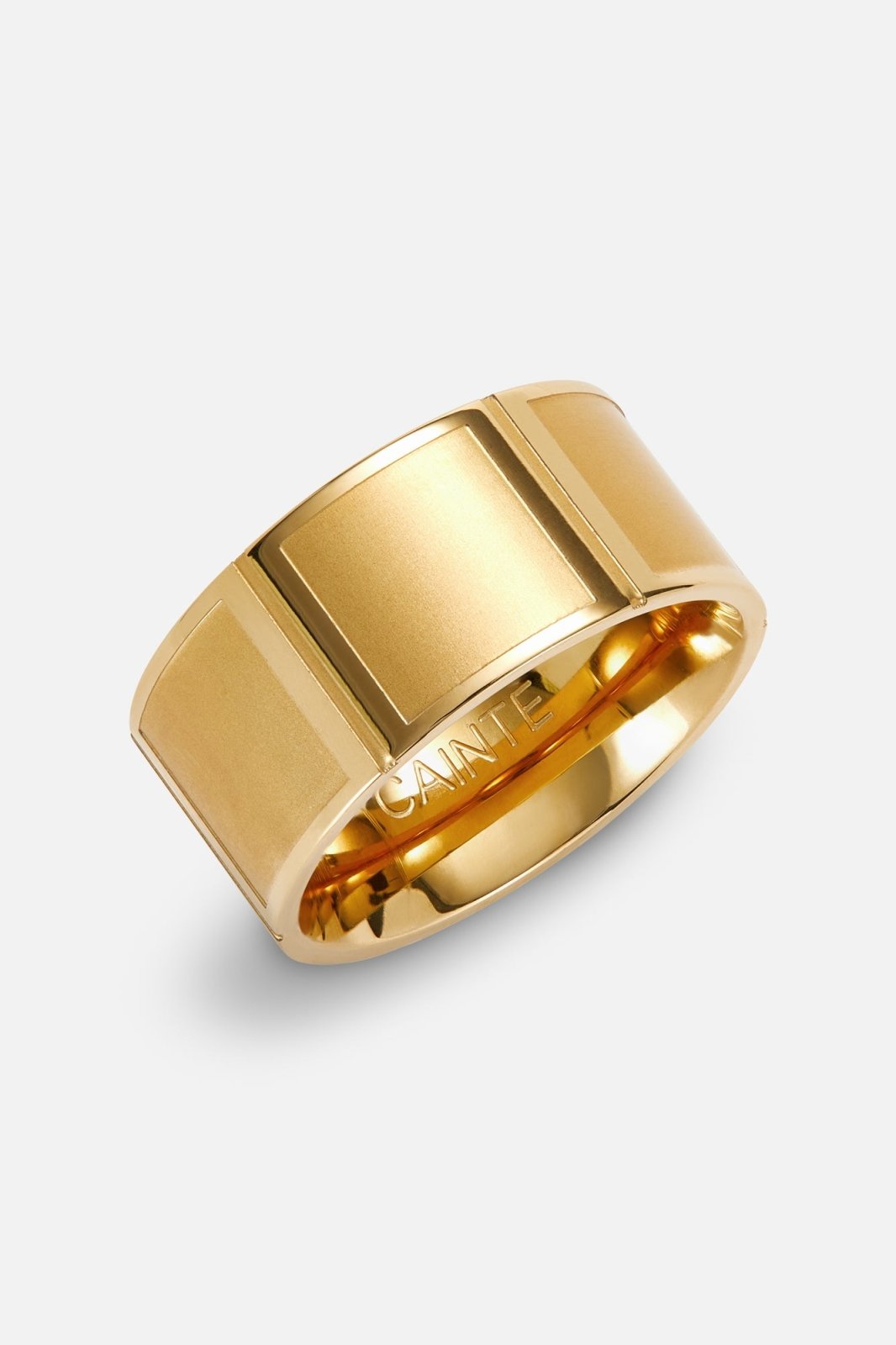 Wide gold-tone band ring, view 5 of 7