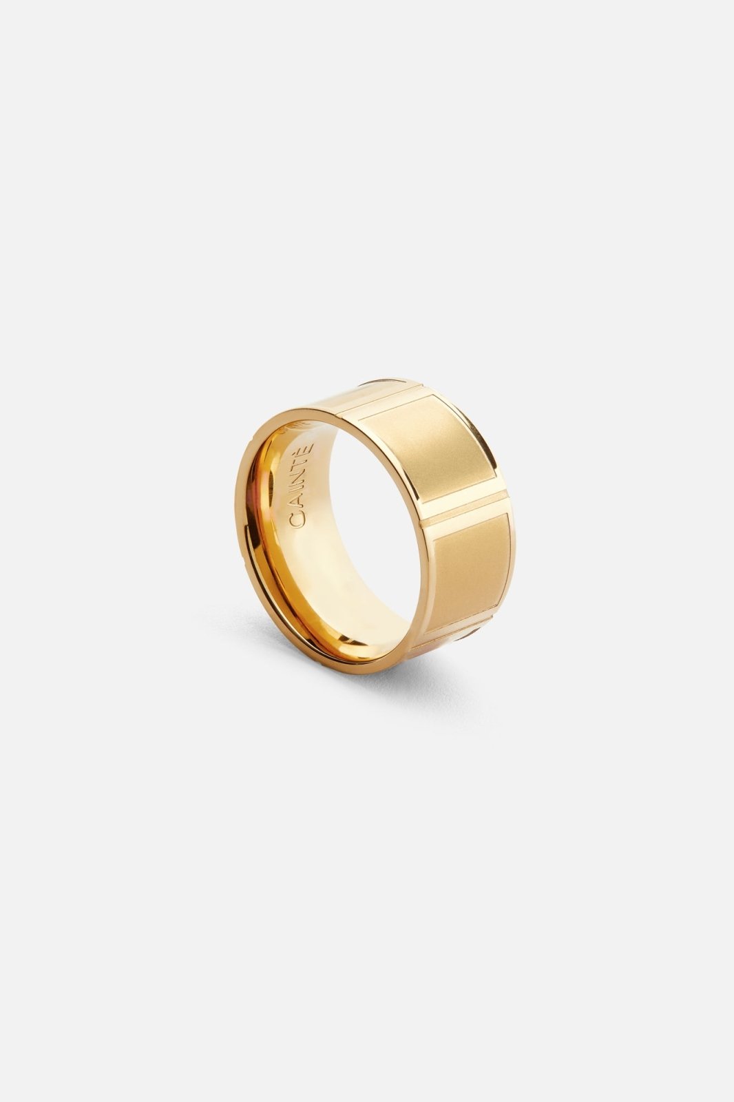 Wide gold-tone band ring, view 3 of 7