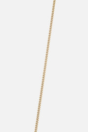 Gold-tone necklace with a black oval pendant, view 5 of 7