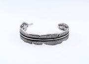 Feather cuff bracelet, front view