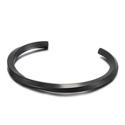 Black twisted open cuff bracelet