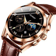 Rose gold-tone watch at an angle