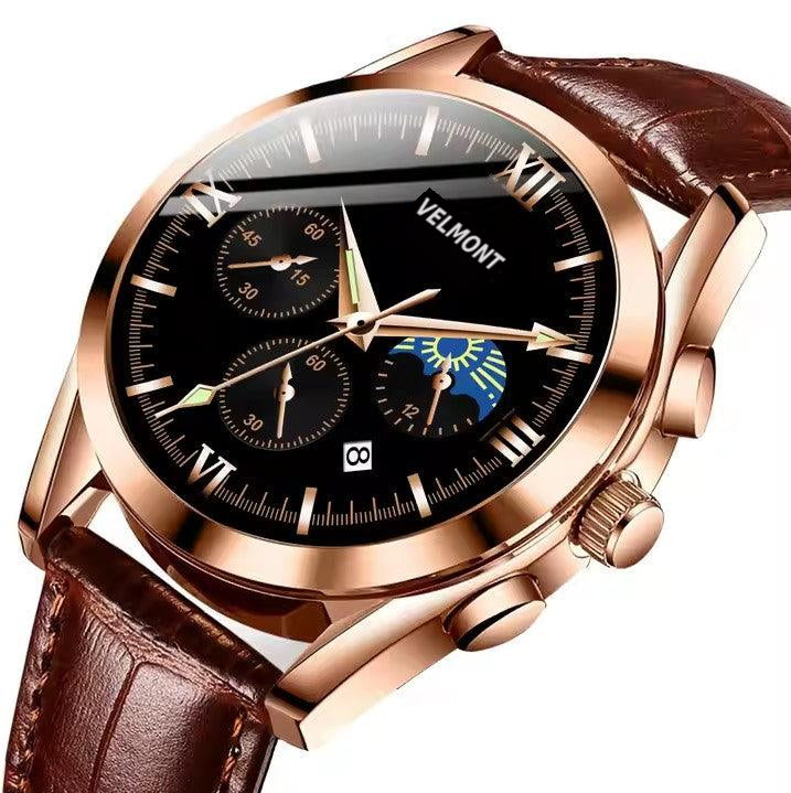 Rose gold-tone watch at an angle