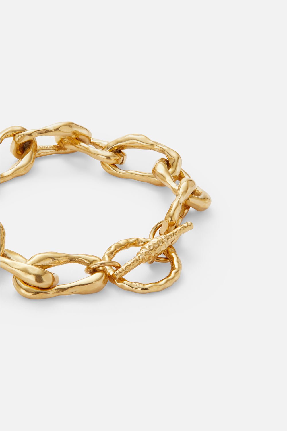 Gold-tone chunky oval link bracelet, view 3 of 5