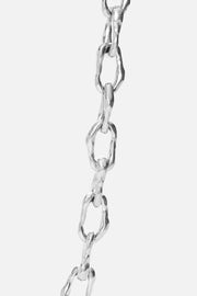Silver-tone chunky oval link necklace, view 5 of 8