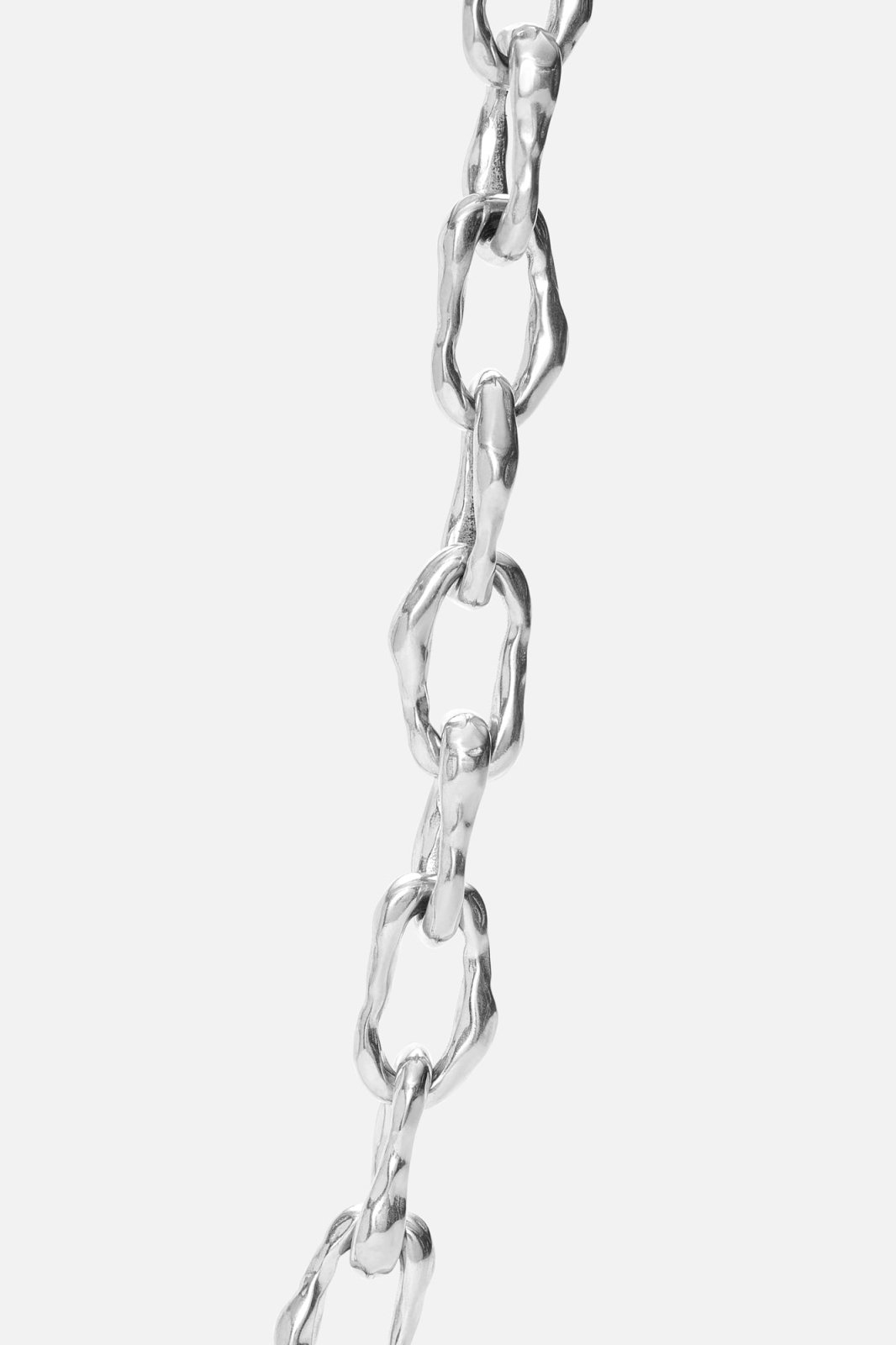 Silver-tone chunky oval link necklace, view 5 of 8