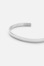 Silver-tone smooth rounded cuff, view 5 of 5
