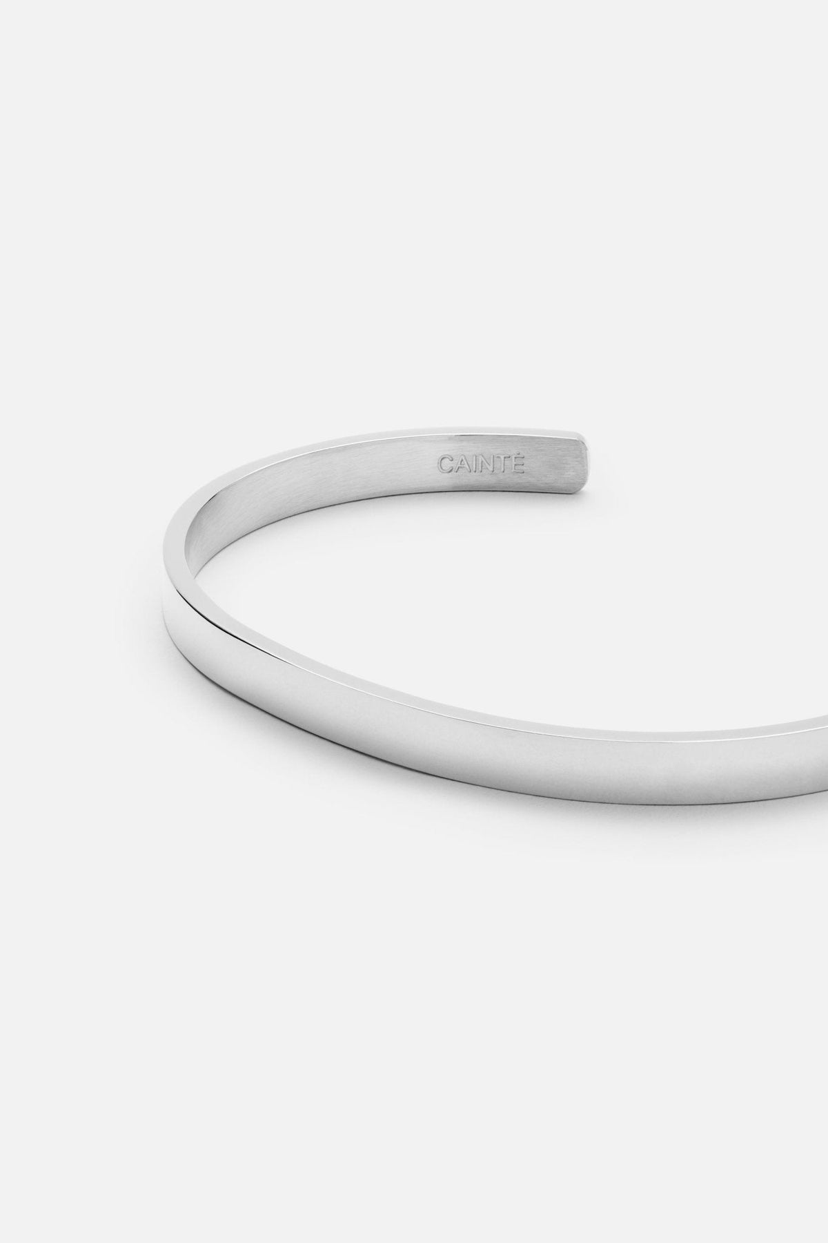 Silver-tone smooth rounded cuff, view 5 of 5