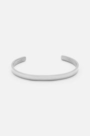 Silver-tone smooth rounded cuff, view 3 of 5