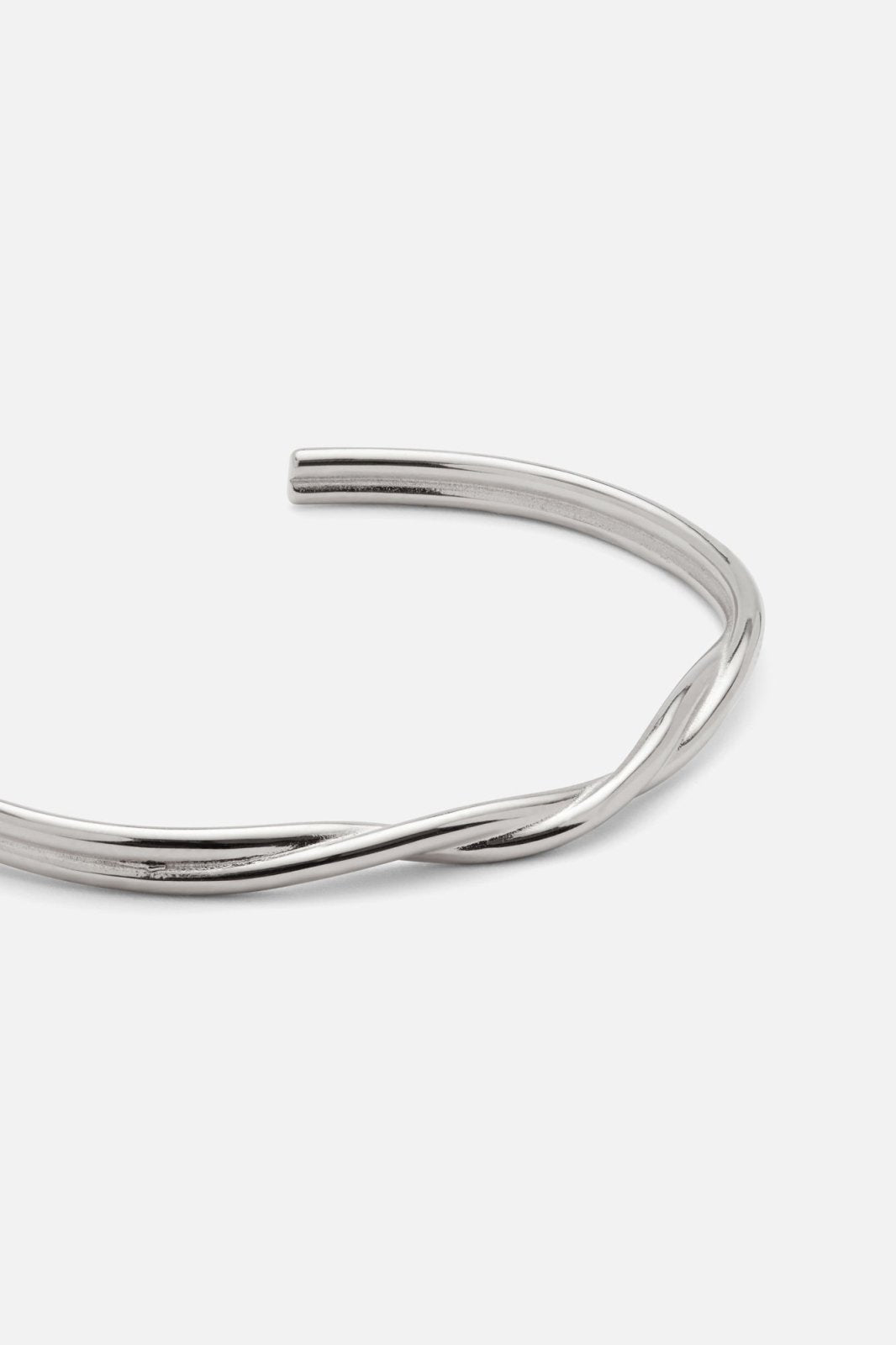 Silver-tone wavy crossover cuff, view 5 of 6