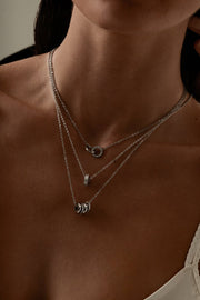 Silver-tone interlocking circles necklace, view 6 of 6