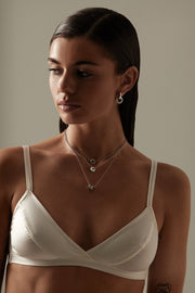 Silver-tone interlocking circles necklace, view 4 of 6