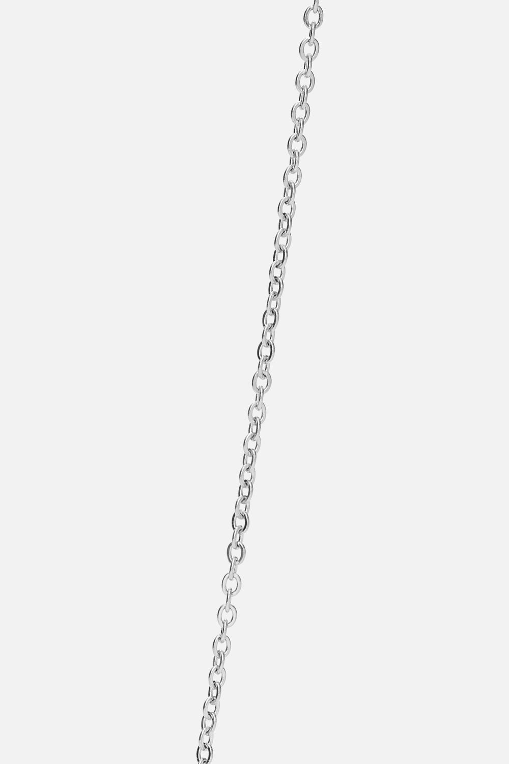 Silver-tone necklace with a cluster of small rings, view 7 of 8