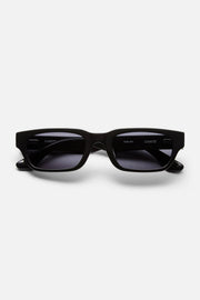 Black rectangular sunglasses, front view