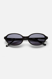 Black oval sunglasses, front view