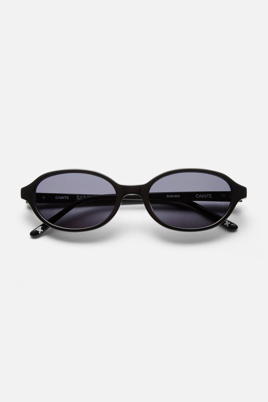 Black oval sunglasses, front view