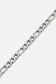 Silver-tone figaro chain bracelet, view 7 of 8
