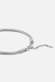 Silver-tone round snake chain bracelet, view 3 of 4